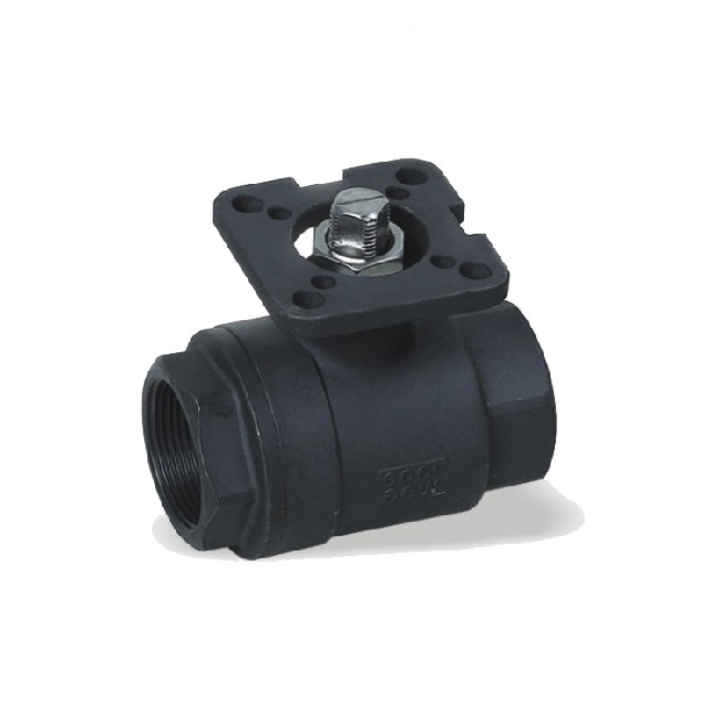 High platform two-piece carbon steel ball valve